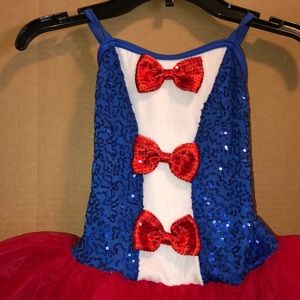 Red/blue polka Dot 1 piece